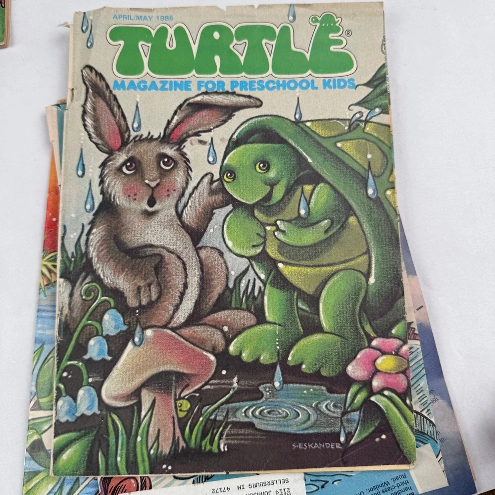 Vintage Turtle Magazine for Preschool Lot of 5 1980s